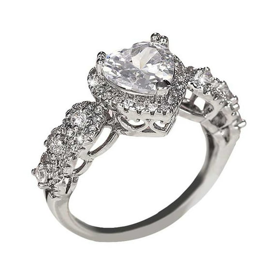 Xuemjiao Wedding Band Ladies Rings Luxury Rings Gift Rings Alloy Ring Sets Engagement Rings Anillos Para Mujer (Gold,8)