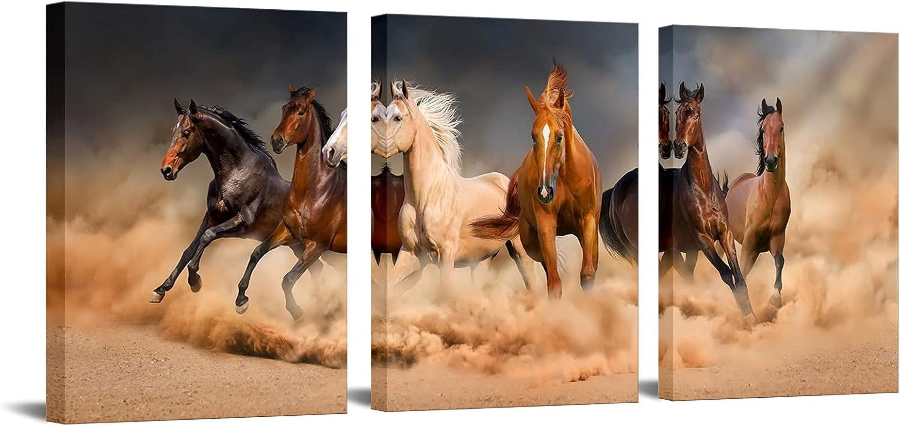 Xuen Horse Canvas Wall Art Running Horses Picture Painting Prints ...