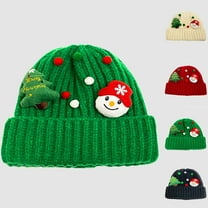 Xuety Santa Hats Knitted Christmas Hats Snowman Decor Hat Funny Christmas Hats for Adults Christmas Party Gift