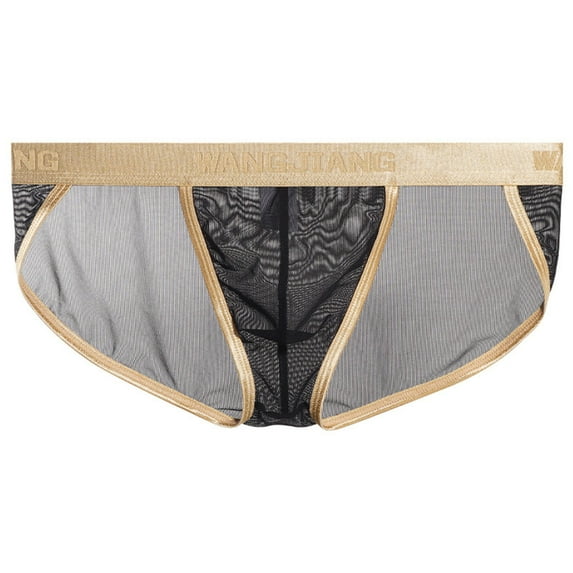 Xuety Underwear for men Sheer Bulge Pouch Ice Silk Trunks Ultra Thin Mens See Through Boxer Shorts