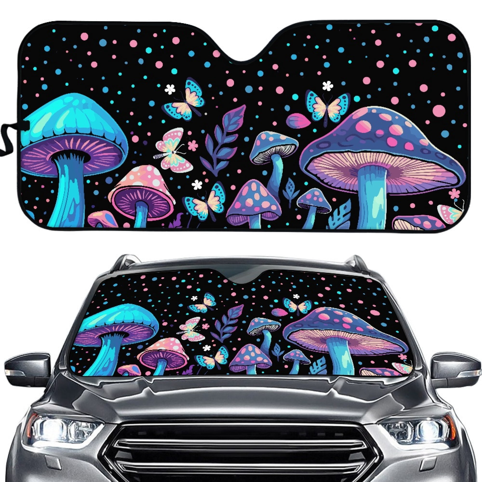 Xuewen 1-Piece Windshield Sun Shade Mushroom Design - Foldable Car ...