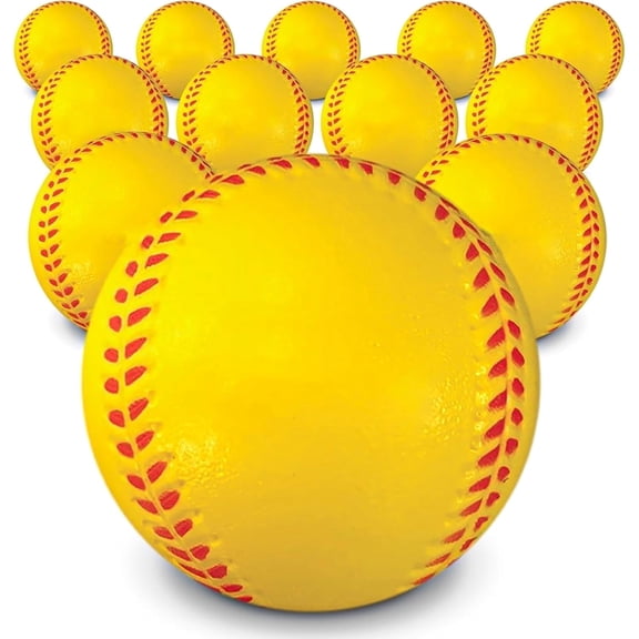 Xueyu 12 Pack Foam Baseballs Training Balls, Choose Baseballs for Safe Throwing, Hitting & Pitching Training for All Skill Levels, Improve Mechanics, Indoor or Outdoor Play, Baseballs for Kids
