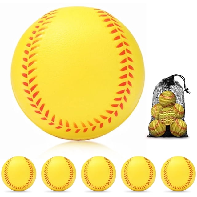 Xueyu 6 Pack Foam Baseballs Training Balls, Choose Baseballs for Safe ...