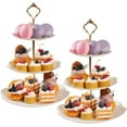 thumbnail image 1 of Xugoox 2 Pcs 3 Tier Cupake Stand Round Dessert Holder Tower for Birthday Wedding Party Supplies, 1 of 7