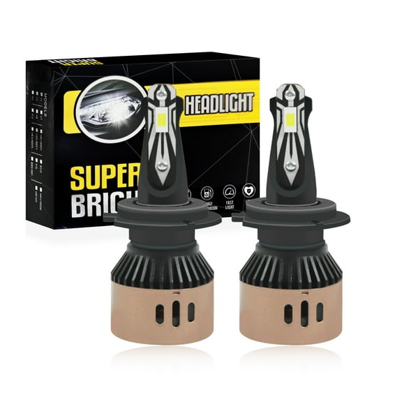 H7 LED Headlight Bulb H7 LED Bulbs White Headlights Bulbs with Fan, LED Headlight Bulbs for Car Lights, Fog Lights, Low Beam Headlamp, High Low Beam Car Replacement LED Bulbs 2 Pack