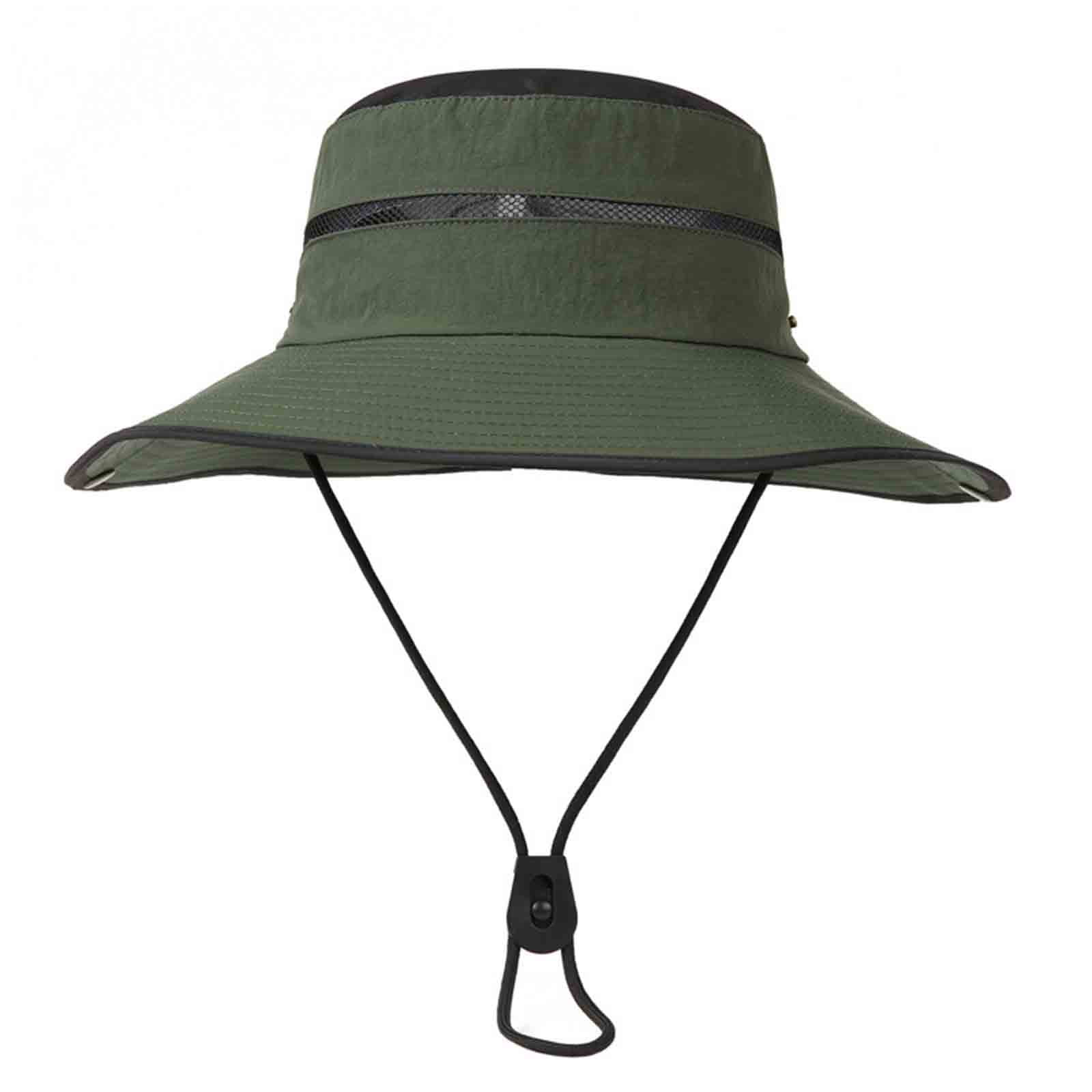 Xugsiok Boonie Hats for Men Solid Color Sunscreen Breathable