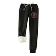 thumbnail image 1 of Xugsiok Fleece Leggings for Women Fall Winter Christmas Print Thick Warm Sweatpants Drawstring with Pockets Black,2XL, 1 of 1