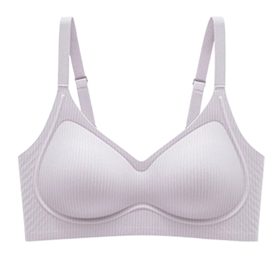 Xugsiok Wireless Bra for Women Push Up Seamless Bralette Breathable Soft V-Neck Everyday Bra