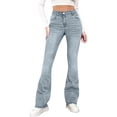 thumbnail image 1 of Xugsiok Womens Bootcut Jeans Fashion Versatile Straight Leg Denim Long Pants with Pockets, 1 of 8