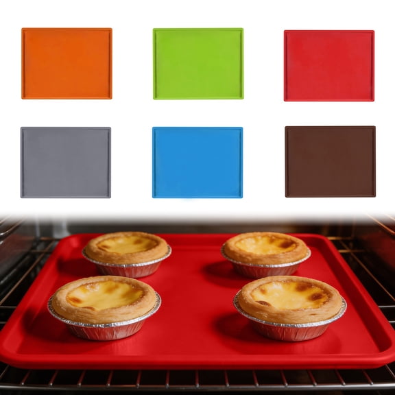 Xuhb Silicone Baking Mat, Non Stick Reusable Oven Liner Sheet, Heat Resistant Baking Tray Mat for Cookies Bread Pastry and Kitchen Food Preparation