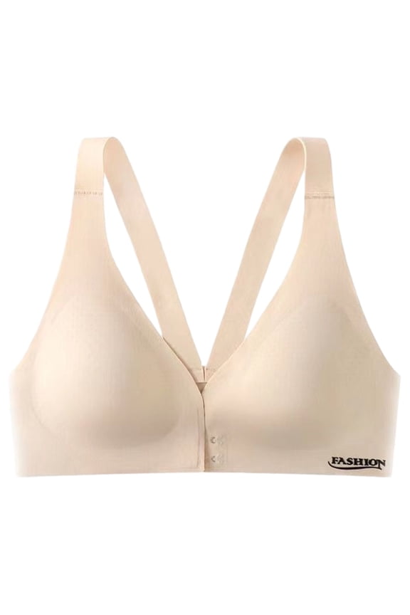 Seamless Bras for Women Without Underwire Front Closure Silk Bra Breathable Comfortable Push-Up Snap Closing Senior Wireless Bras