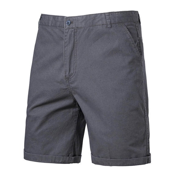 Vhkiploz Summer Bermuda Shorts for Men Button Waist Business Work Shorts Casual Loose Outdoor Shorts Active Workout Shorts with Pockets Gray XXL