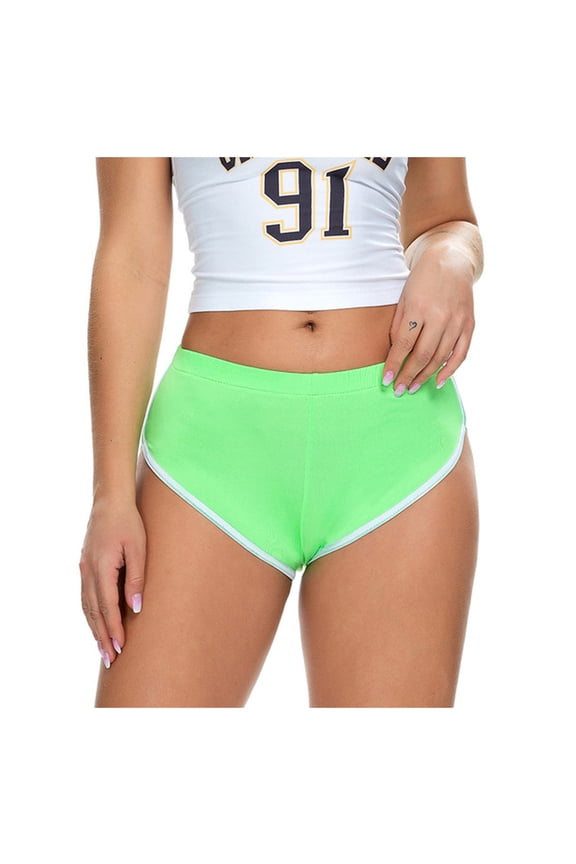 Summer Running Shorts for Womens Elastic Waisted Yoga Gym Active Workout Pants Scrunch Butt Lifting Booty Shorts Hot Pants