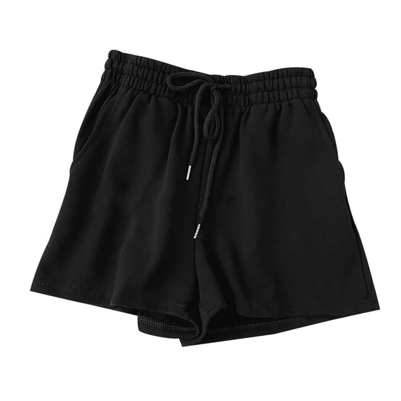 Vhkiploz Summer Sweat Shorts for Women Elastic Waist Loose Drawstring Shorts Casual Active Workout Gym Running Jogger Pants with Pockets