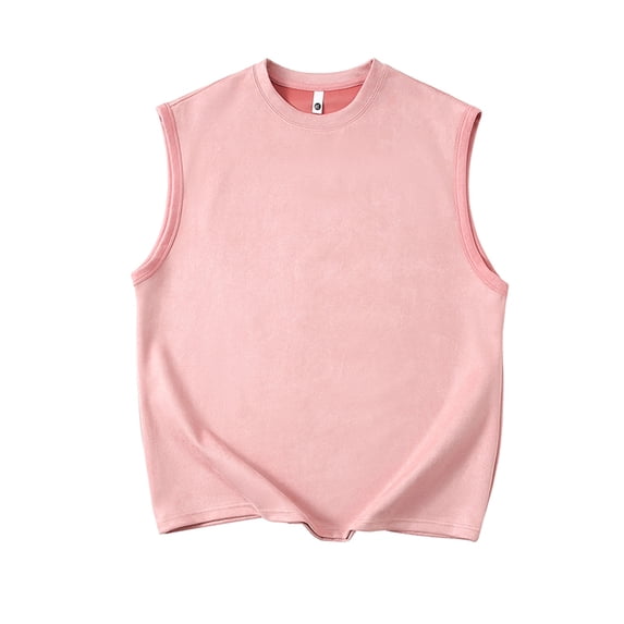 Xuhomer Tank Tops for Men Solid Color Sleeveless Crew Neck Summer T-shirts Runing Active Workout Gym Casual Blouse Cami Tops