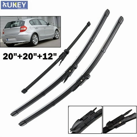 Xukey Wiper Blades For BMW 1 Series E81 E87 2004 2005 2006 2007 2008 2009 2010 Windshield Windscreen Wiper Front Rear Window