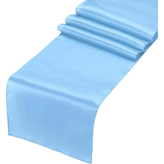 Xukmct 1 Pcs Satin Table Runner 12 x 108 Inch Long Table Runner Smooth Decoration Table Runner for Banquet Birthday Wedding Party