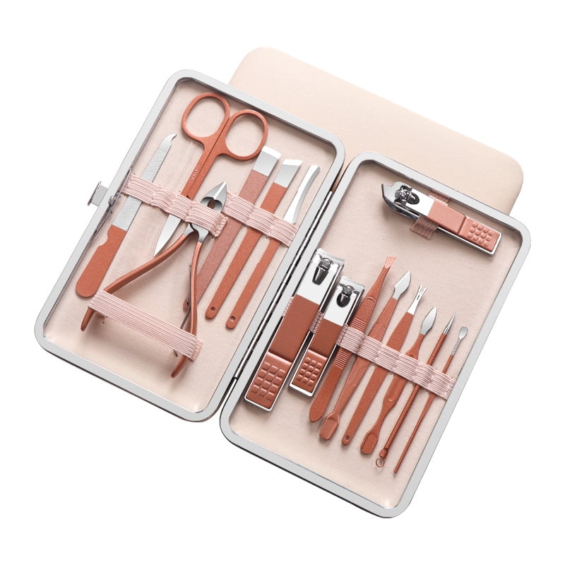 Xukmct 15 Pcs Nail Clipper Set Manicure Set Fingernail Toenail Clippers Pedicure Tools for Men Women