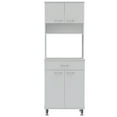 thumbnail image 1 of Xukmct 2 Door Pantry Cabinet with Drawer and Shelf, Perfect for Kitchen, Dining Room, White, 1 of 8