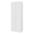 thumbnail image 1 of Xukmct 2 Door Storage Cabinet with 4 Inner Shelves, 66.9"H Tall Wardrobe for Living Room, Bedroom, White, 1 of 8