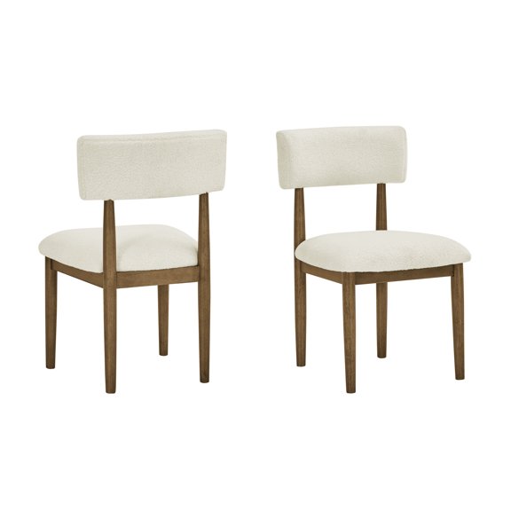 Xukmct 2 Pack Fabric Side Chair with Wood Frame, Modern Dining Chair for Living Room, Dining Room, Beige