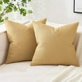 thumbnail image 1 of Xukmct 2 Pack Linen Throw Pillow Covers Decorative Pillow Cases Square Pillowcase for Couch Sofa Chair Bed, 16x16 inch, 1 of 8