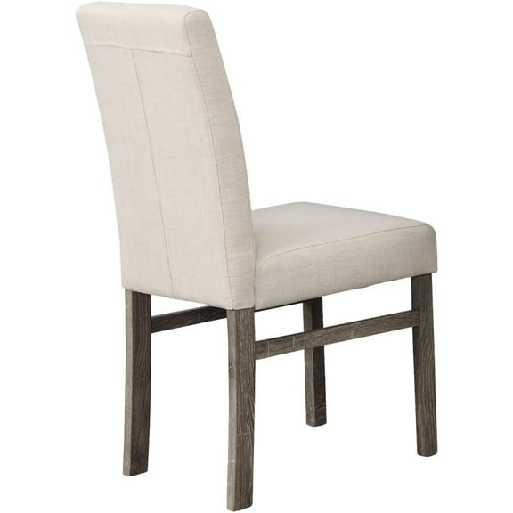 Xukmct 2 Pack Side Chair with Wood Frame, Linen Upholstered Dining Chair for Home, Kitchen, Dining Room, Beige(Only 2 Pack Chairs)