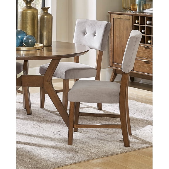 Xukmct 2 Pack Side Chair with Wood Frame, Upholstered Dining Chairs for Kitchen, Dining Room, Living Room, Light Brown(Only 2 Pack Chairs)