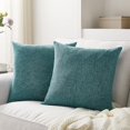 thumbnail image 1 of Xukmct 2 Pack Soft Linen Decorative Throw Pillow Covers Solid Square Cushion Case Pillowcases for Sofa Couch Bed and Living Room, 18 x 18inch, 1 of 9