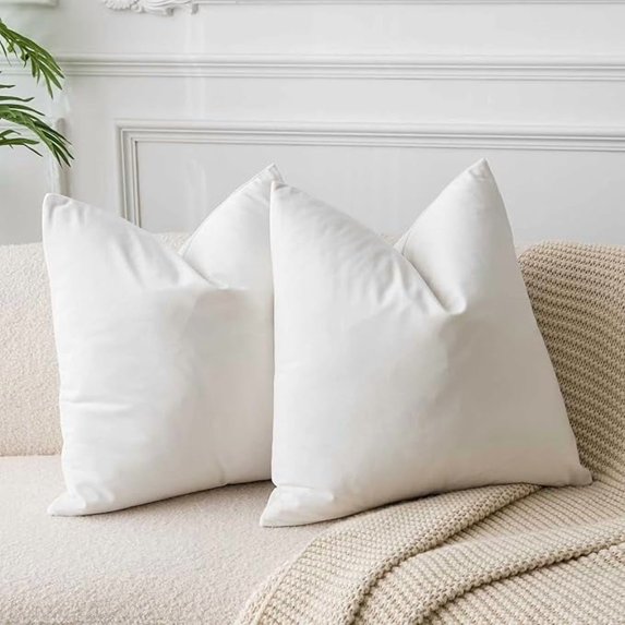 Xukmct 2 Pack Velvet Throw Pillow Covers with Zipper, Solid Square Throw Pillow Covers Soft Cushion Case for Sofa Bedroom Car, 24 x 24 Inch