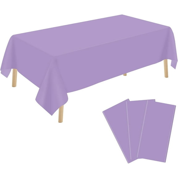 Xukmct 2 Pcs Disposable Plastic Table Cloth Rectangle Tablecloths Waterproof Table Cover for Birthday Wedding Graduation Party, 54" x 108"
