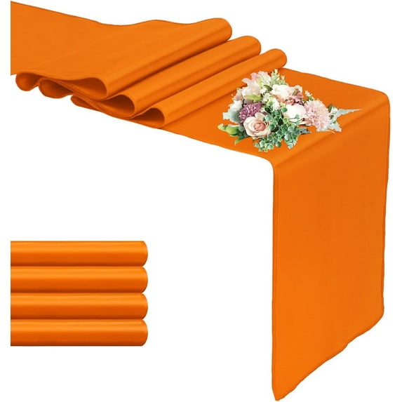 Xukmct 2 Pcs Smooth Silk Fabric Table Runners Rectangle Satin Table Runners for Birthday Wedding Party Banquets, 12 x 108 Inch