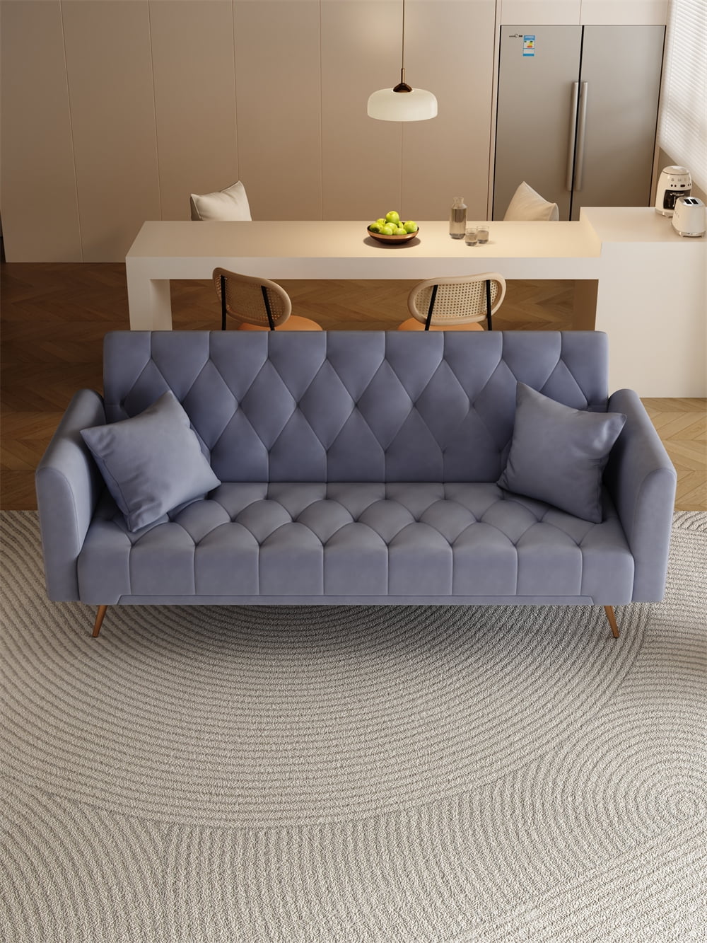 Xukmct 2 Seater Folding Sofa Bed Loveseat for Living Room, Office ...