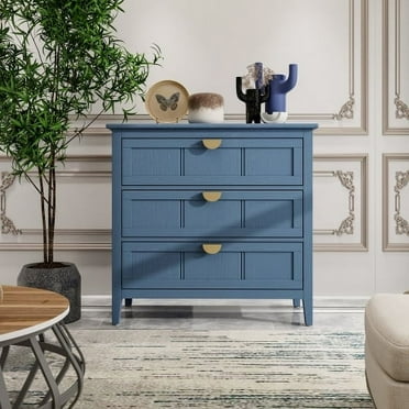 Xukmct 3 Drawer Dresser Cabinet for Bedroom, Living Room