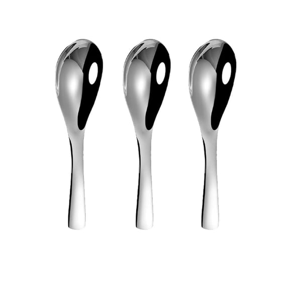 Xukmct 3 Pack 6.1 inch Stainless Steel Kitchen Utensil Spoons Silverware Dishwasher Set for Soup Rice Tea Milk Coffee Dessert, Medium Size