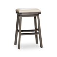 thumbnail image 1 of Xukmct 30" Gray Leather Seat Backless Bar Stool with Footrest, Barstool for Home Bar Dining Room, Gray, 1 of 4