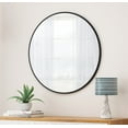 thumbnail image 1 of Xukmct 36 Inch Black Metal Frame Makeup Mirror Wall Mirror Round Vanity Mirror for Bathroom, Living Room, Bedroom, 1 of 7