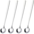 thumbnail image 1 of Xukmct 4 Pack Long Handles Soup Spoons Stainless Steel Spoons Rice Spoon Dinner Spoons for Home, Kitchen, Restaurant, 5.3 inch, 1 of 8