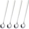 thumbnail image 1 of Xukmct 4 Pack Long Handles Soup Spoons Stainless Steel Spoons Rice Spoon Dinner Spoons for Home, Kitchen, Restaurant, 6.8 inch, 1 of 8