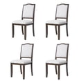 thumbnail image 1 of Xukmct 4 Pack Side Chair with High Back, Upholstered Dining Chair for Kitchen, Bedroom, Dining Room, Living Room, Beige+Brown, 1 of 10