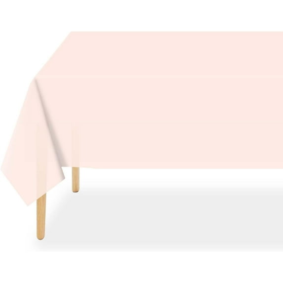 Xukmct 4 Pcs Disposable Plastic Tablecloths Rectangle Table Cloth Decorative Table Cover for Dining Table, 54 x 108 inch