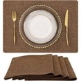 thumbnail image 1 of Xukmct 4 Pcs Heat Resistant Washable Linen Table Mats Easy to Clean Place Mats for Dining Room, 12" x 18", 1 of 6