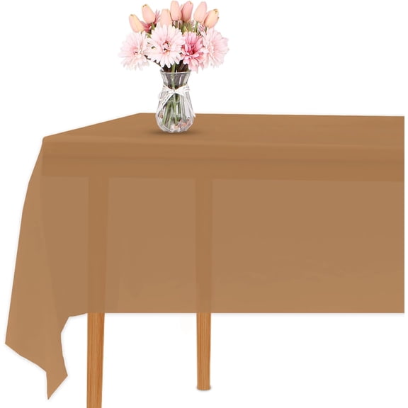 Xukmct 4 Pcs Plastic Table Cloth Disposable Rectangle Tablecloths Waterproof Table Cover for Party Birthday Wedding Picnic, 54" x 108"