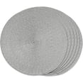thumbnail image 1 of Xukmct 4 Pcs Round Braided Placemats Table Mats 15" Woven Washable Non Slip Place Mats for Dining Table, 1 of 7