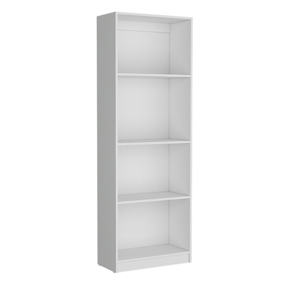 Xukmct 4 Shelves Bookshelf Bookcase Book Storage Stand Rack for Home, Office, White