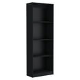 thumbnail image 1 of Xukmct 4 Shelves Bookshelf Bookcase Book Storage Stand Rack for Home, Office, Black, 1 of 8