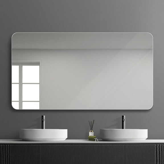 Xukmct 40"x30" Vanity Mirror Wall Mounted Mirror for Bathroom, Living Room