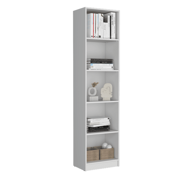Xukmct 5 Shelf Bookcase Display Unit Books Storage Rack for Home, Office, Kitchen