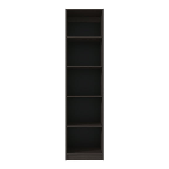 Xukmct 5 Tiers Wood Bookeshelf Bookcase Book Storage Rack for Living Room, Office, Dark Brown