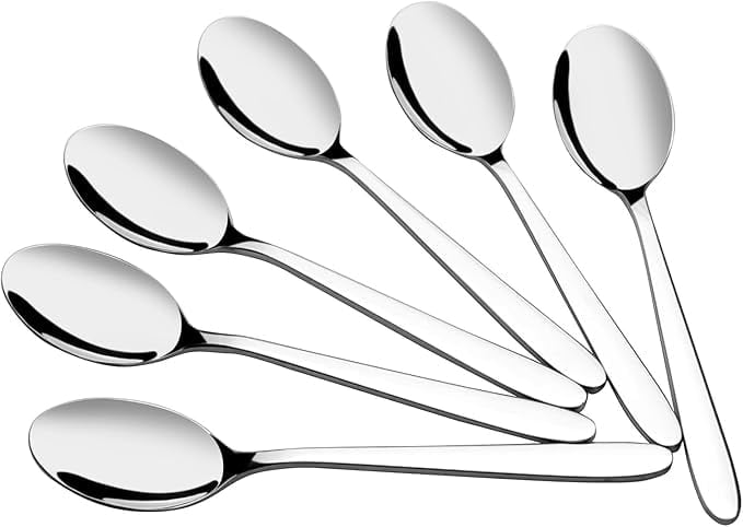 Xukmct 6 Pack Silver Mini Coffee Spoons Stainless Steel Teaspoons ...